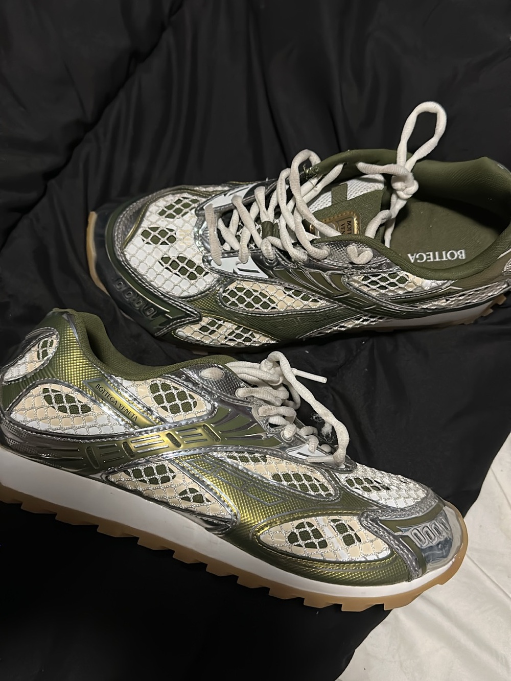 Bottega Veneta Olive Green Orbit sneakers